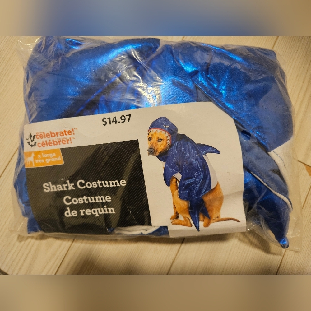 Shark Dog Pet Costume Halloween XL Extra Large Dogs
